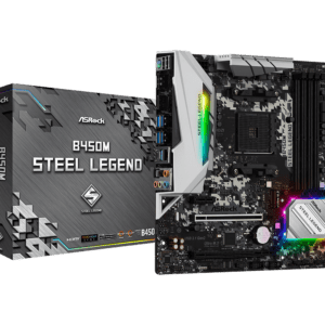 296 - PLACA MAE B450M STEEL LEGEND DDR4 mATX SOCKET AM4 BOX ASROCK