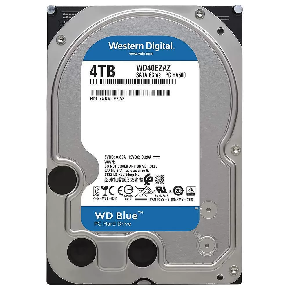 017 - HD Western Digital 4TB WD Blue 3.5" SATA 3 5400RPM - WD40EZAZ
