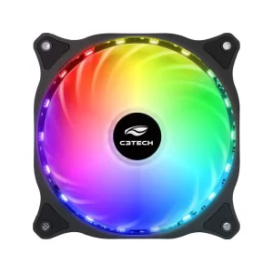 047 - COOLER FAN P/GABINETE 120x120x25 18 LEDS RGB F9-L150RGB C3 TECH