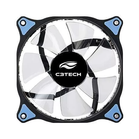 051 - COOLER FAN PARA GABINETE 120x120x25 30 LEDS AZUL F7-L130BL C3 TECH - Imagem 2