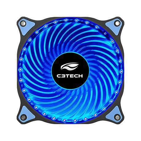 051 - COOLER FAN PARA GABINETE 120x120x25 30 LEDS AZUL F7-L130BL C3 TECH