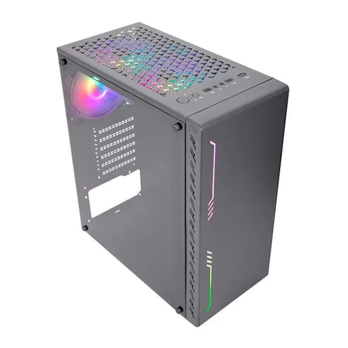 060 - GABINETE GAMING KRATOS IV PRETO LED RGB CG-10TP K-MEX - Imagem 3