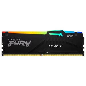 120 - MEM DDR5 32GB 5200MHZ KINGSTON FURY BEAST RGB PRETO KF552C40BBA-32