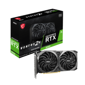 063 - Placa de Vídeo RTX 3060 Ventus 2X MSI NVIDIA GeForce - 8GB GDDR6 - DLSS - Ray Tracing