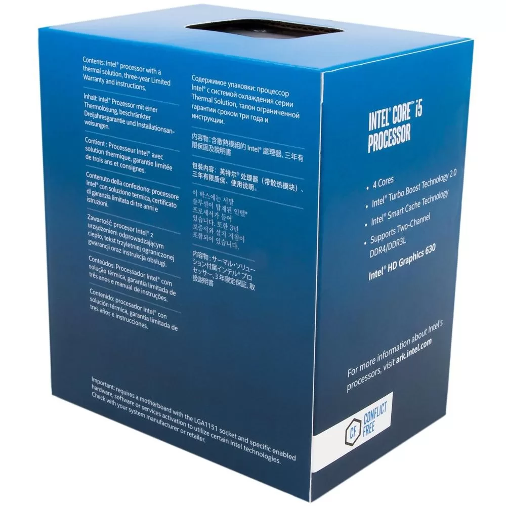 386 - PROCESSADOR INTEL CORE I5-7400 QUAD-CORE 3GHZ (3.5GHZ TURBO) 6MB CACHE LGA1151 - Imagem 9