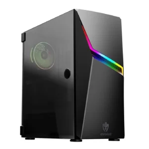 385 - Gabinete Gamer Evolut Ashe EG-811, Mid Tower, RGB, Full-Window em Vidro Temperado