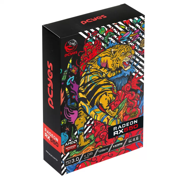 423 - Placa de Video RX 550 4GB GDDR5 128 BITS DUAL-FAN GRAFFITI SERIES - PJRX5504GGR5DF - Imagem 2
