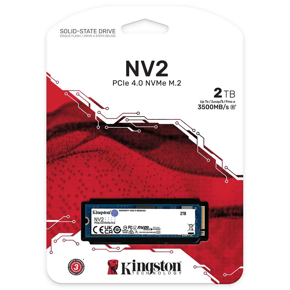 471 - SSD Kingston NV2, 2TB, M.2 2280 NVMe 4.0, Leitura 3500MBs e Gravação 2800MBs, SNV2S/2000G - Imagem 3